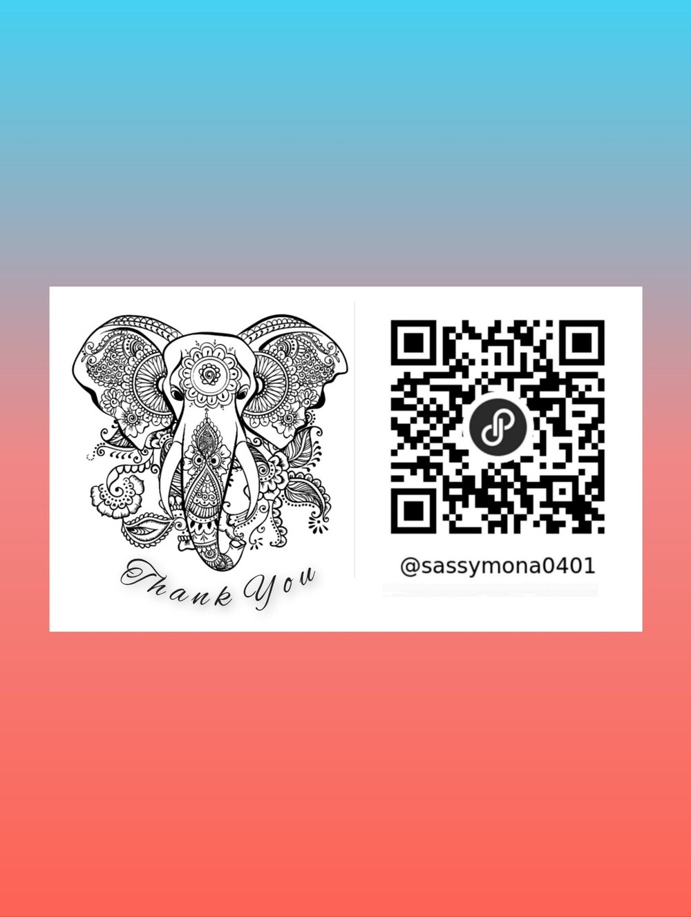 Animal QR Code Collection Thank You Stickers 2x4 50pc Handcrafted QR Code - Picture 5 of 10